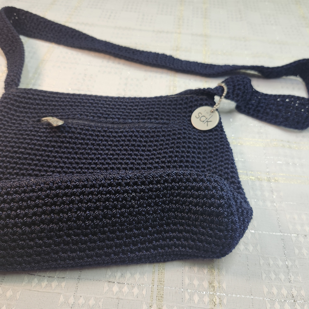The Sak Navy Crochet Crossbody